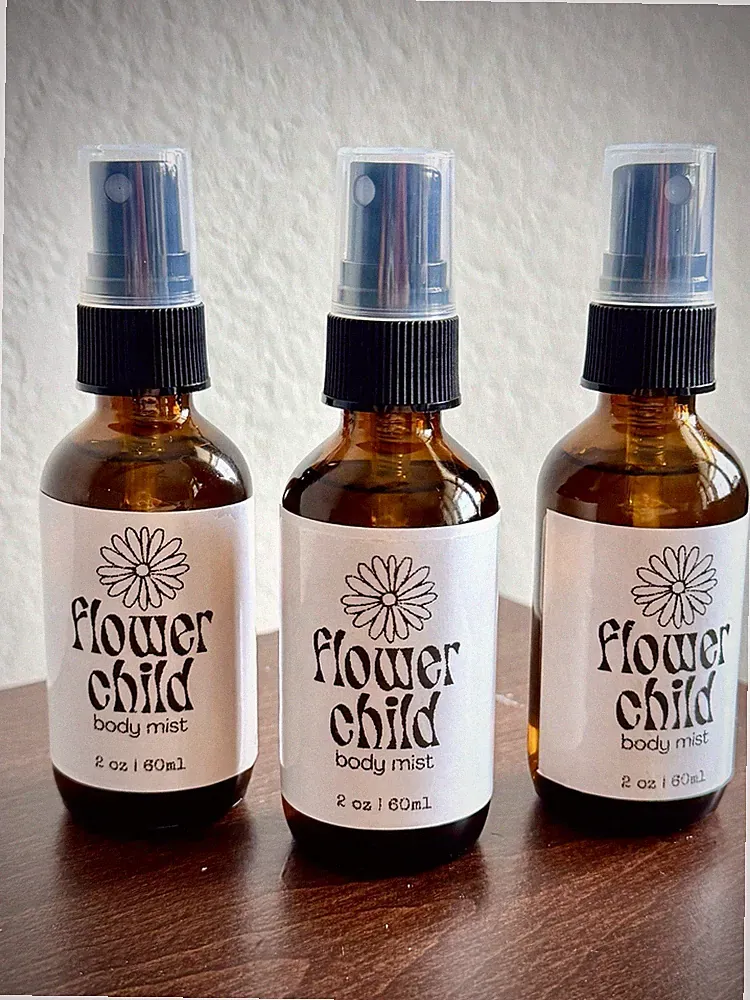 Flower Child Body Mist Perfume Strong Fragrance Natural Non Toxic Eau De Parfum
