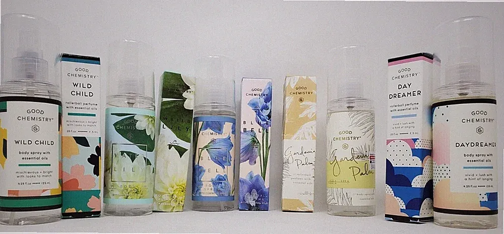 Good Chemistry Body Spray and Rollerball Perfume with essential oils - Choice